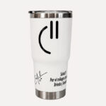 Vaso Térmico 30oz Blanco Sonrisa Chueca y Firma