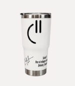 Vaso Térmico 30oz Blanco Sonrisa Chueca y Firma