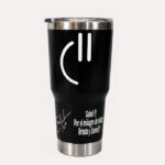 Vaso Térmico 30oz Negro Sonrisa Chueca y Firma