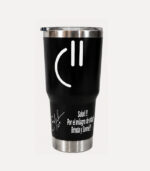 Vaso Térmico 30oz Negro Sonrisa Chueca y Firma